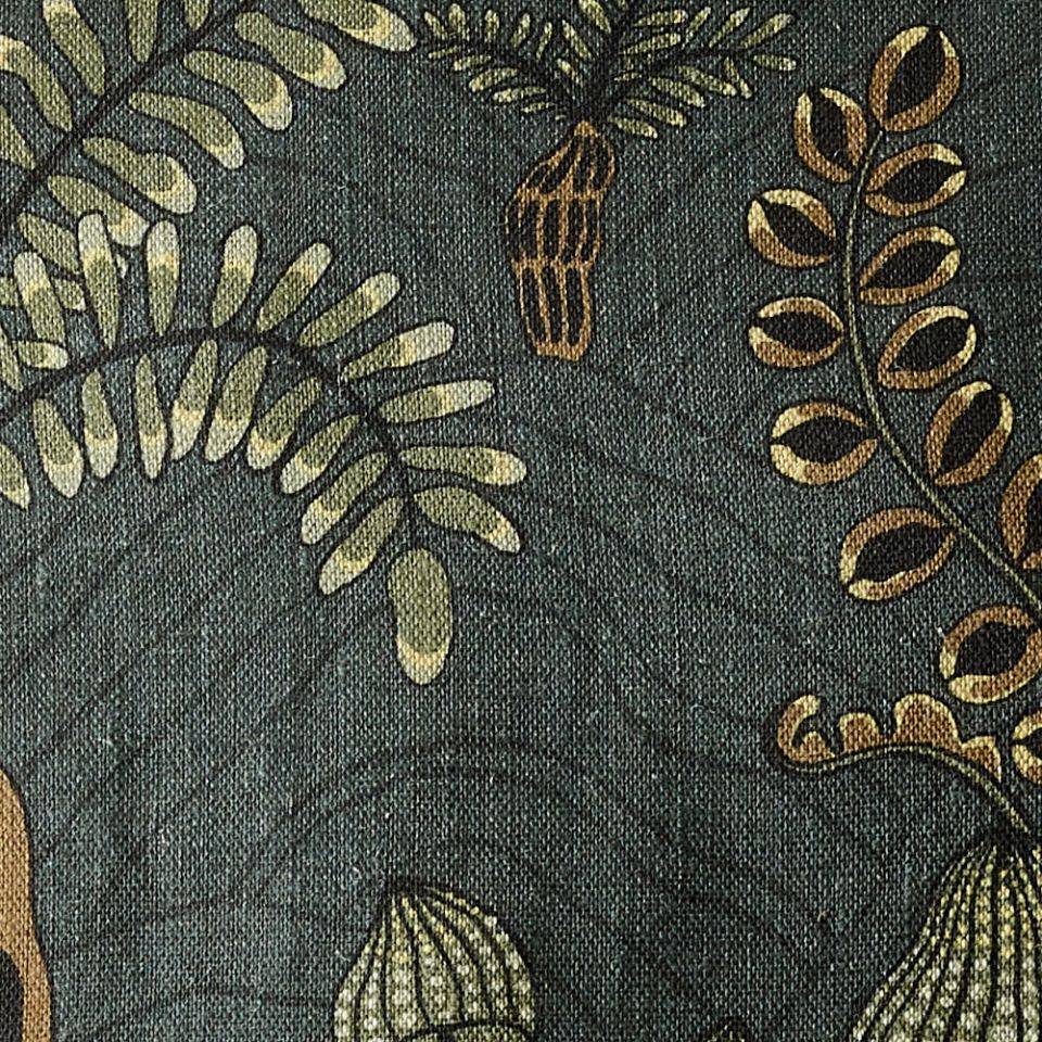 Woodland Floor - Petrol and Sage fabric