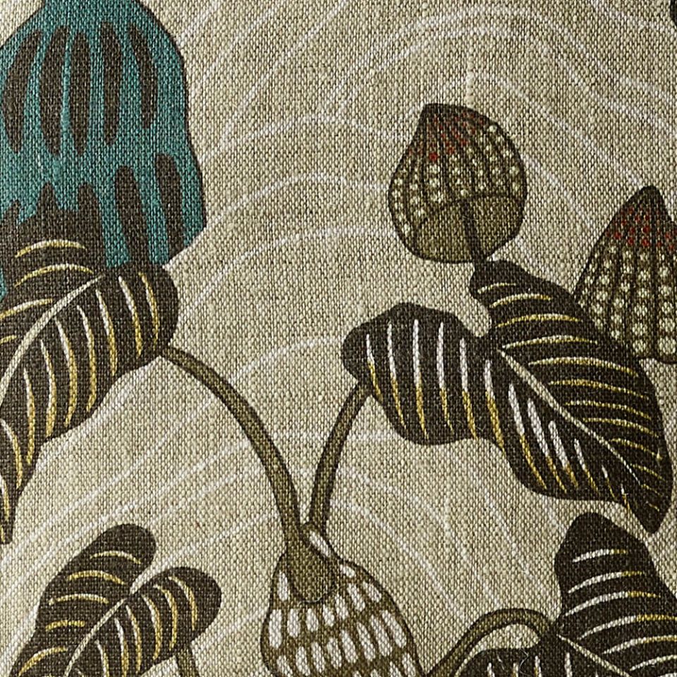 Woodland Floor - Stone and Teal fabric