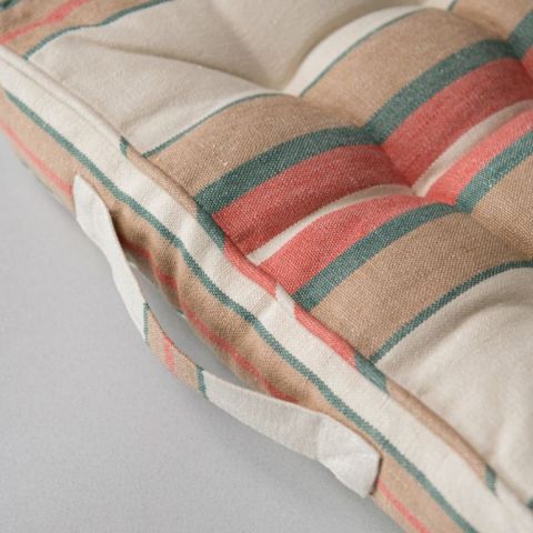 Herina Stripe Linen Chair Cushion