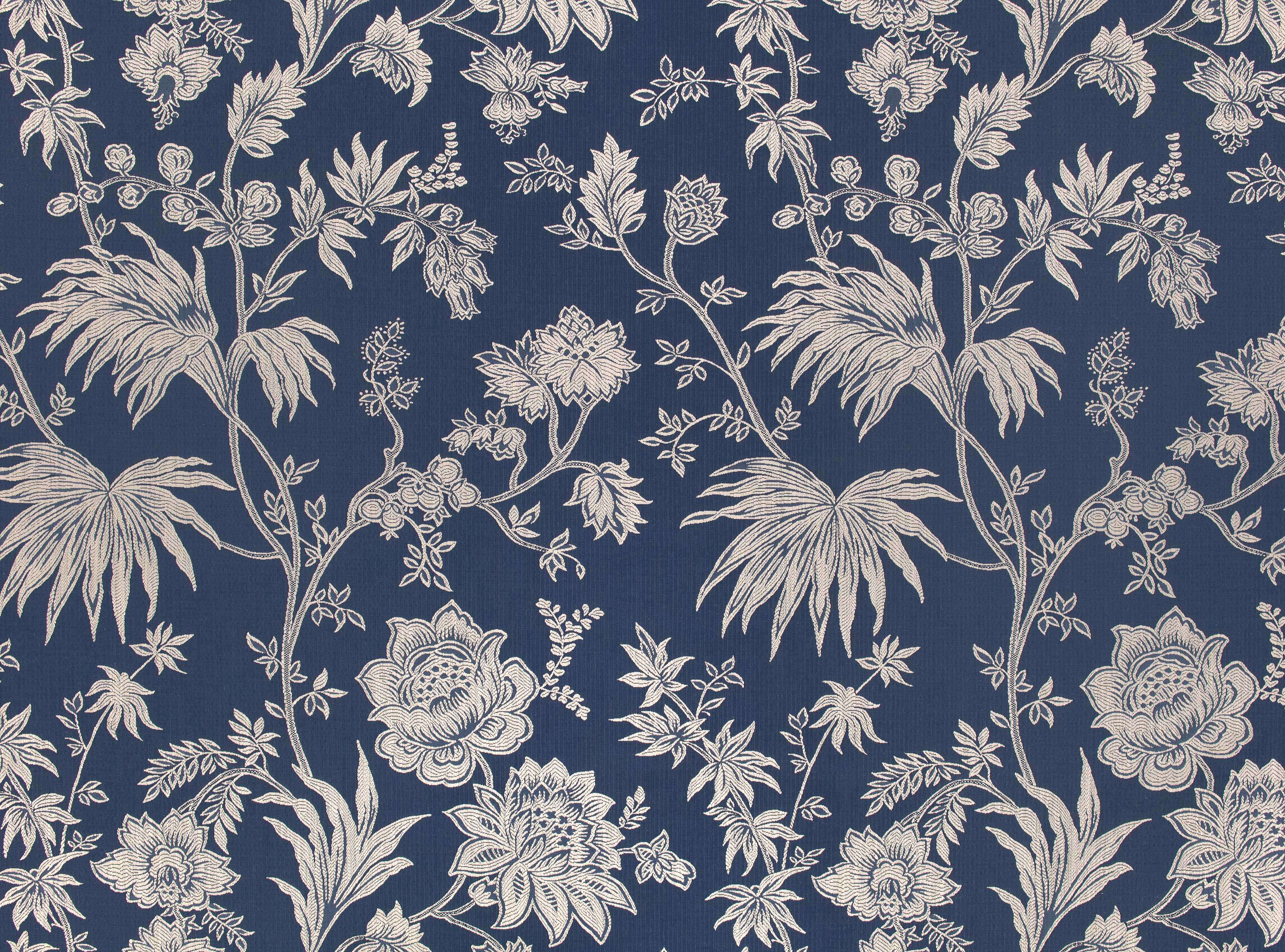 Chiya Jacquard Indigo fabric Elbury Romo