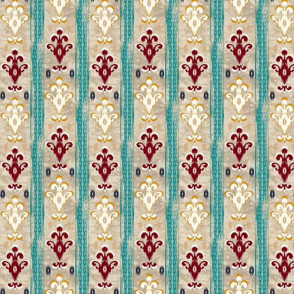 Azar - Kingfisher fabric | Persian | Chess Designs