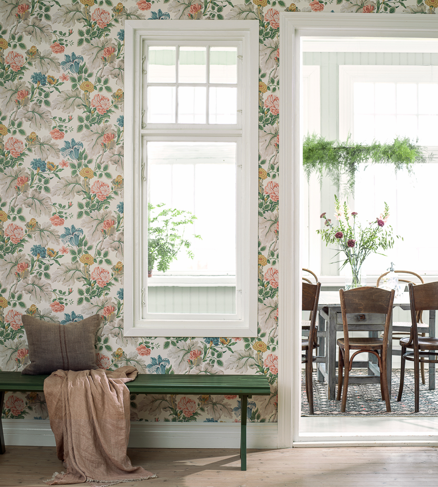 Carnation Garden Mural Multi wallpaper In Bloom Borastapeter