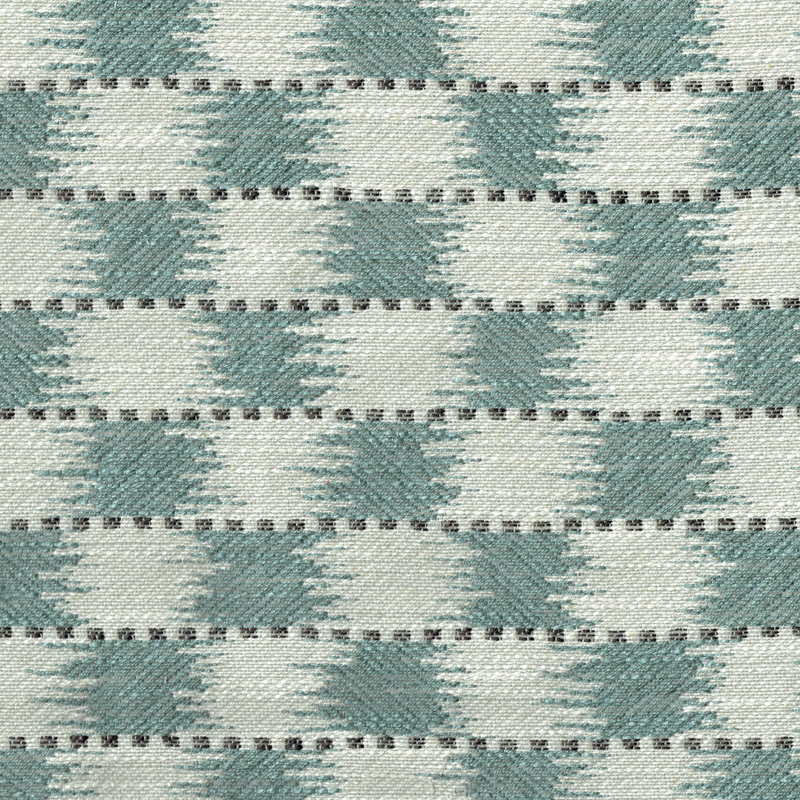 Chequerp Chequers - Aqua fabric | Chess & Chequers | Titley & Marr