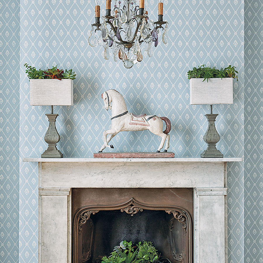 Alma Blue wallpaper Archive Anthology Cole & Son