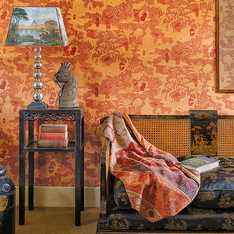 Chinese Toile - Red wallpaper | Archive Anthology | Cole & Son