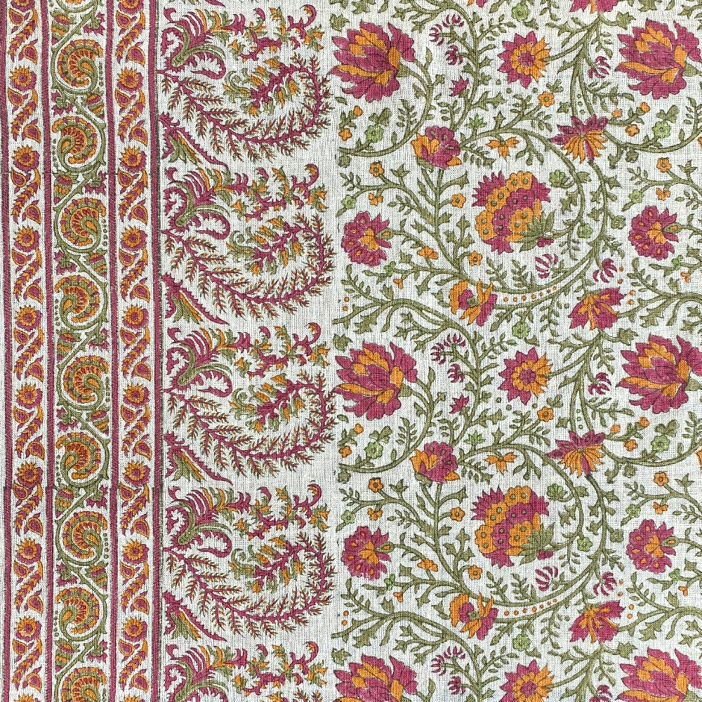 Mallow Cloth Mallow Border - Chilli fabric | Stitch & Block | Ian Sanderson
