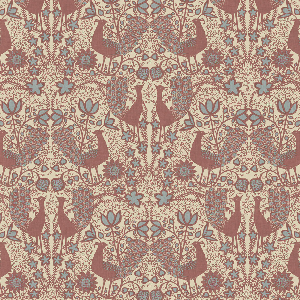 Peacock - Rhone fabric | Wit &amp; Wisdom | Lewis &amp; Wood