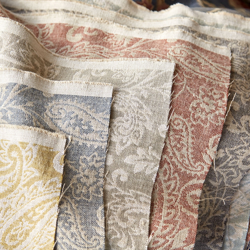 Pomeroy Paisley Copper fabric Stitch & Block Ian Sanderson