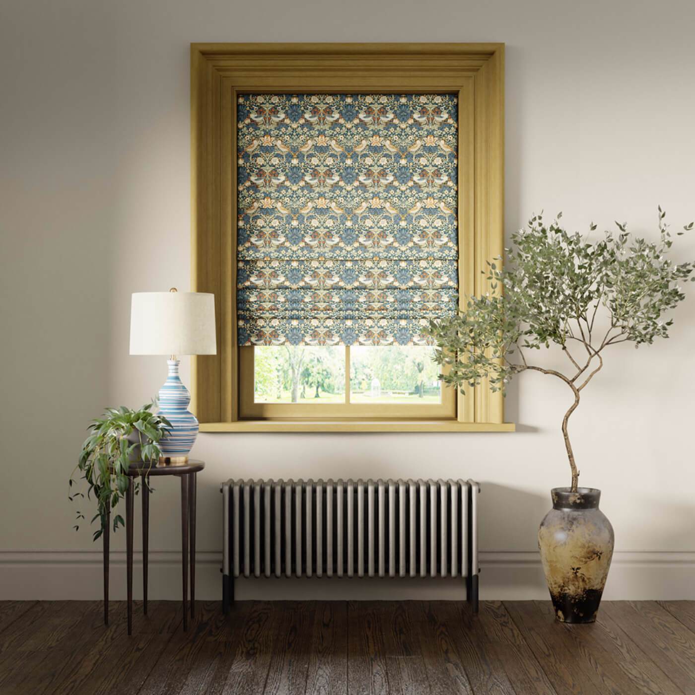 Strawberry Thief - Denim/Spice fabric | William Morris Designs