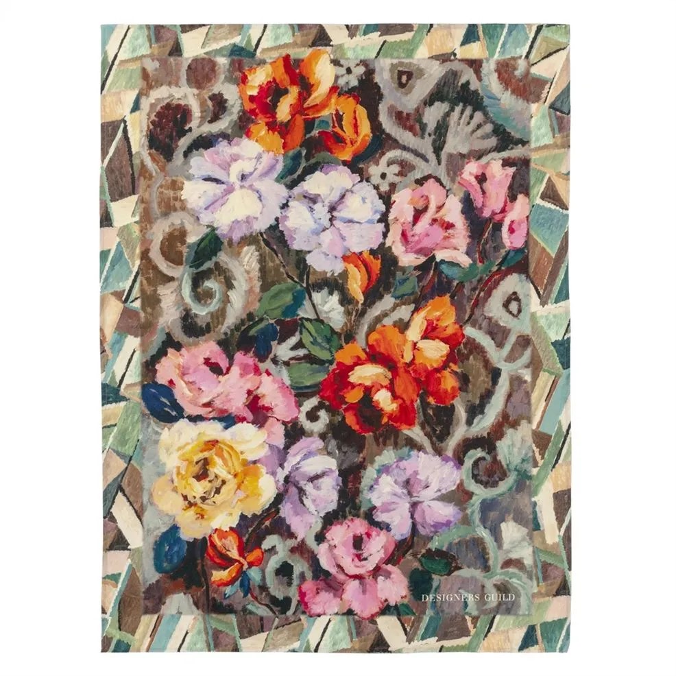Tapestry Flower Damson - Throw | Designer Throws