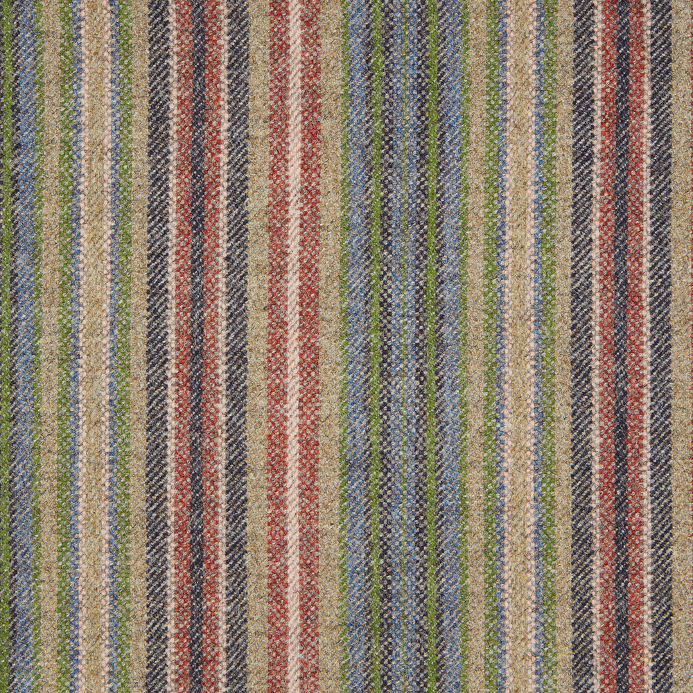 Burleigh - Blue/Rouge fabric | Stripes & Checks | Abraham Moon