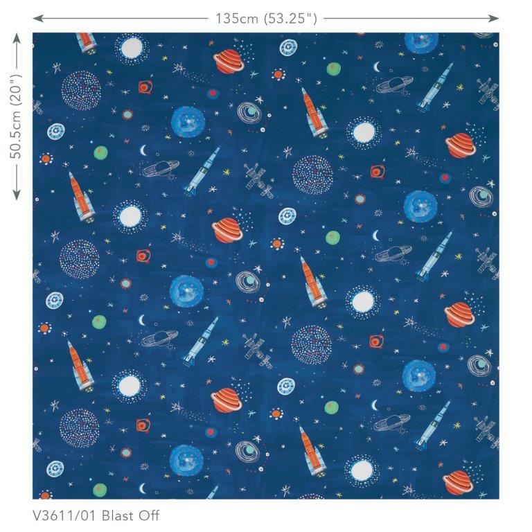 Blast Off - 01 fabric | Picturebook 2 Fabrics | Villa Nova