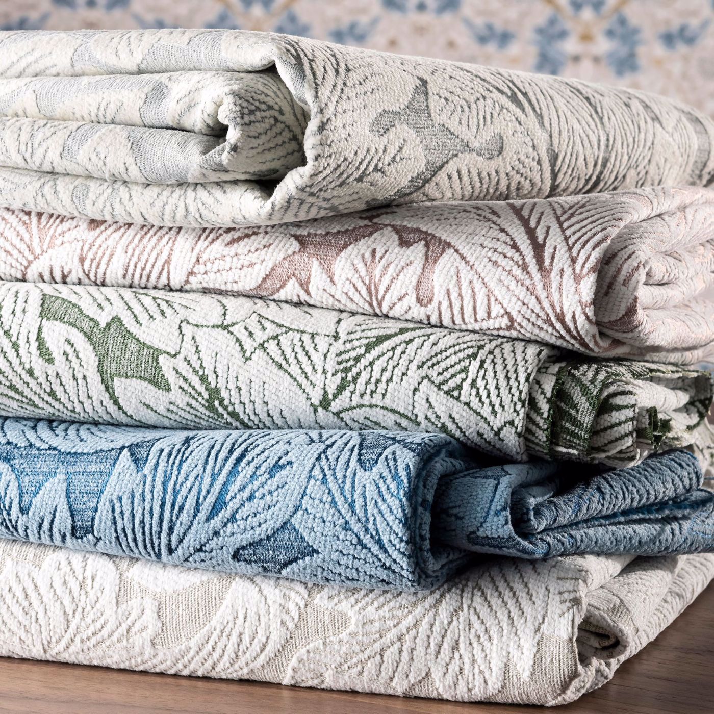 Acanthus Weave Ivory fabric William Morris Weaves Clarke & Clarke