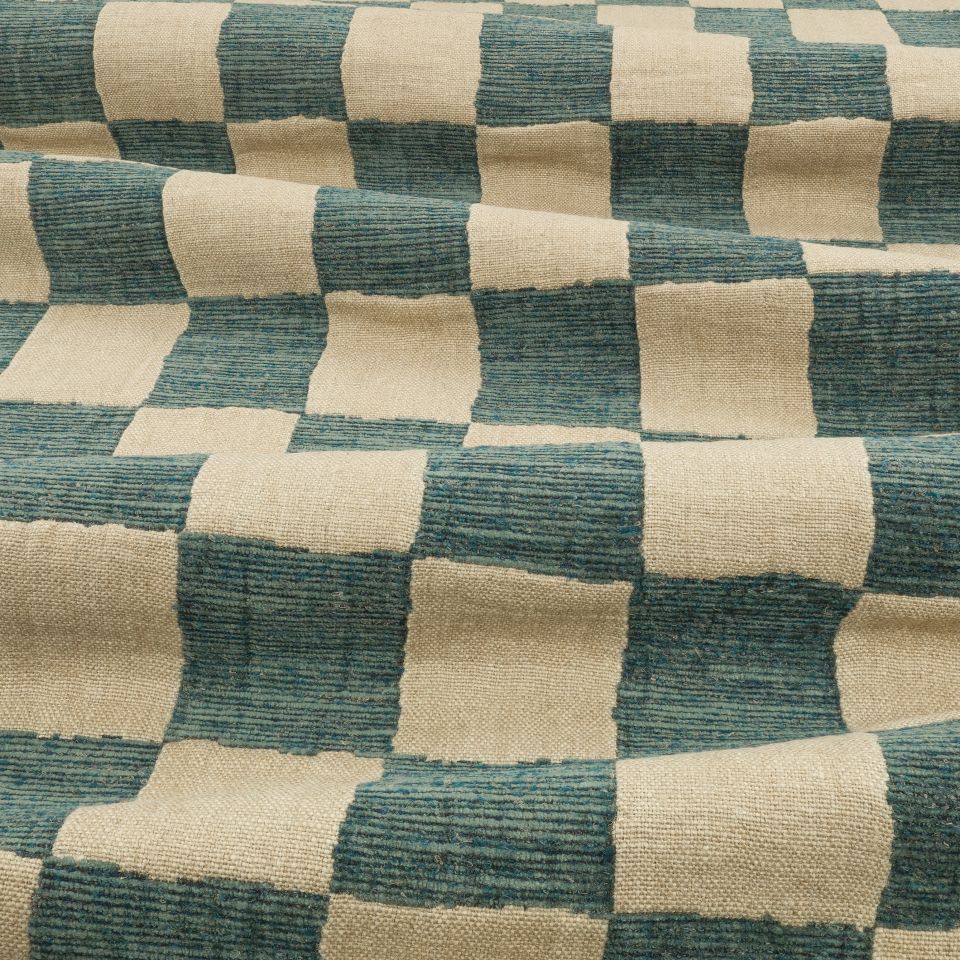 Checkmate - Ocean fabric | Checkmate | Zinc Textiles