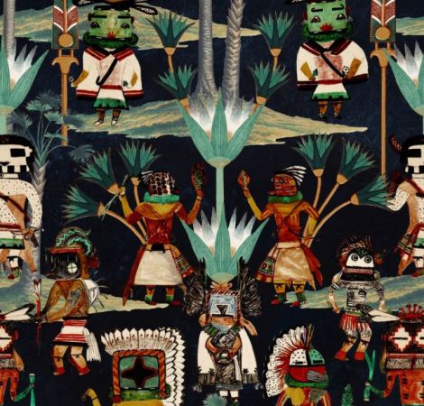 Hopi Spirit - Anthracite wallpaper