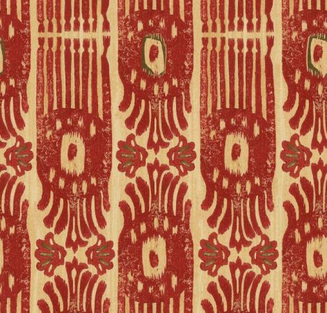 Tribal Ikat - Lava Red wallpaper