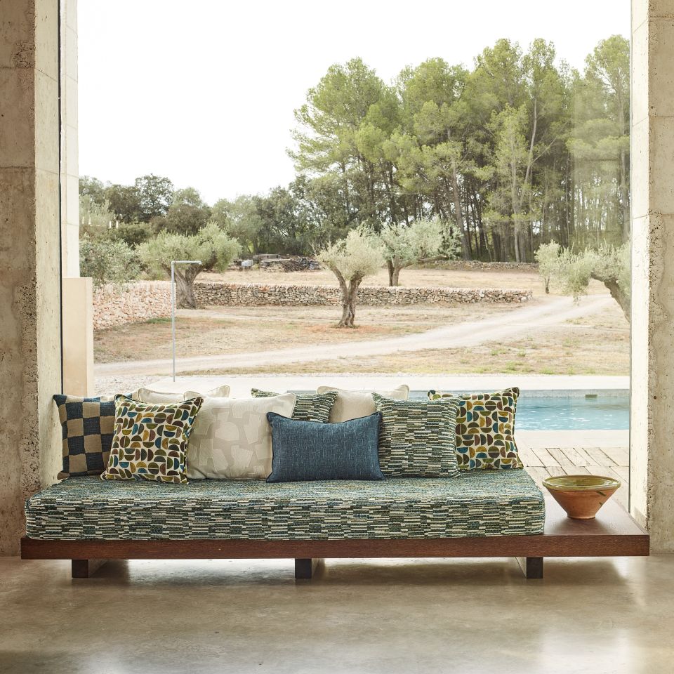 Checkmate - Ocean fabric | Checkmate | Zinc Textiles