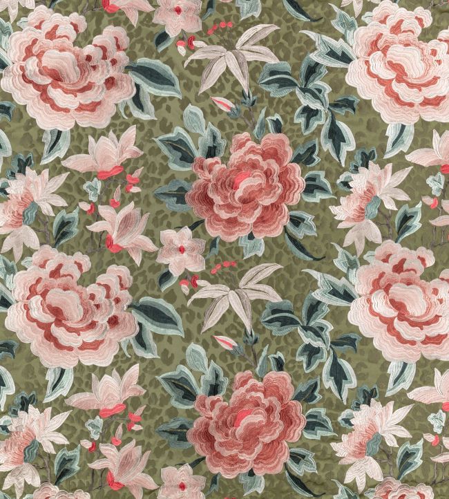 Lavinia Somerset Green fabric Temperley London x Romo Fabric Romo