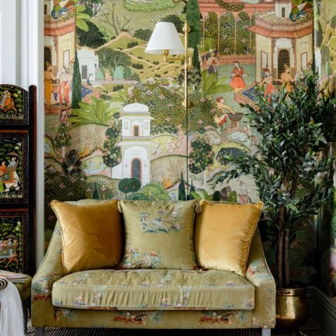Gardens of Jaipur - Green wallpaper