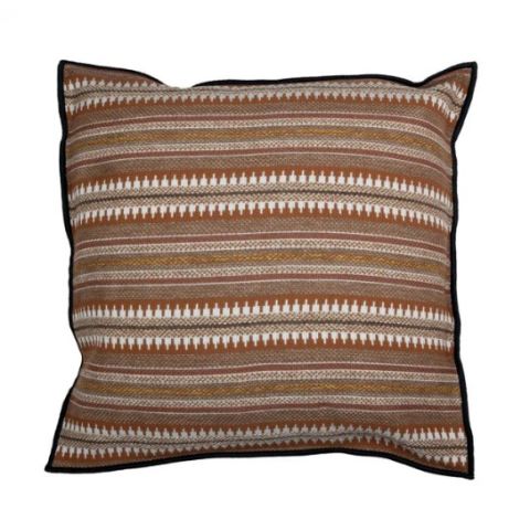 Housse De Coussin Serape - Rouge Terre Taupe Cushion