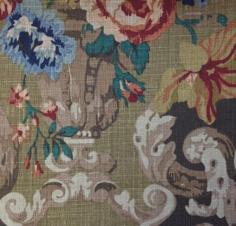 Floral Rococo - Taupe fabric