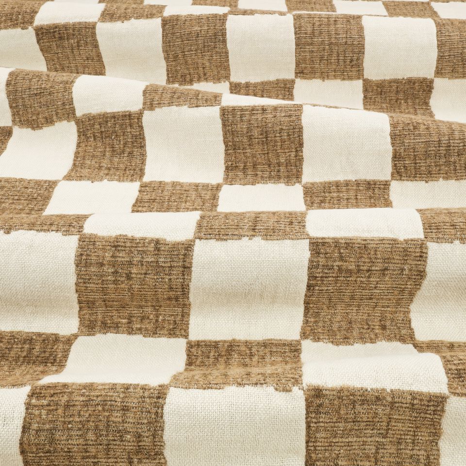 Checkmate - Tobacco fabric | Checkmate | Zinc Textiles