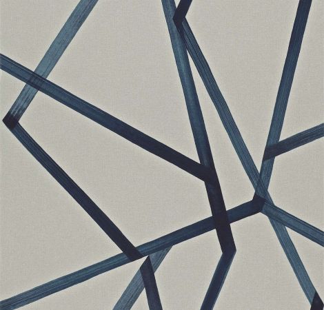 Sumi Wallpaper - Linen/Indigo wallpaper
