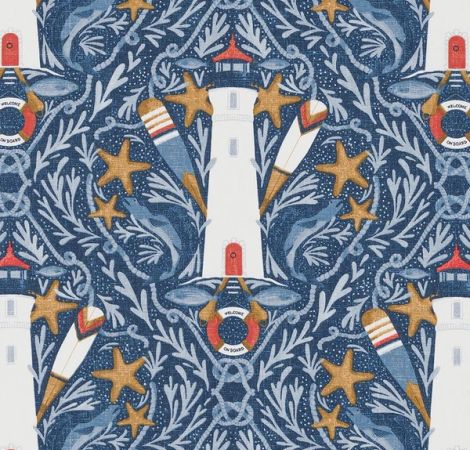 Pendeen Indigo fabric