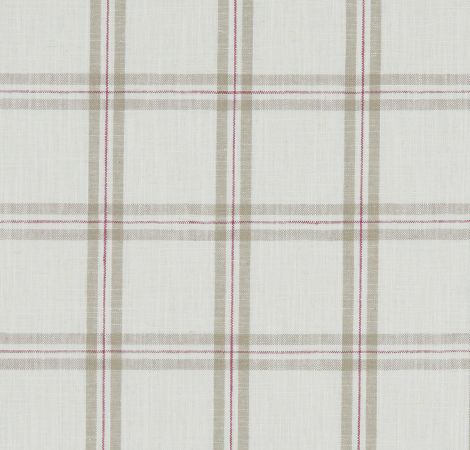 Alderton - Raspberry/Linen fabric | Avebury | Clarke & Clarke