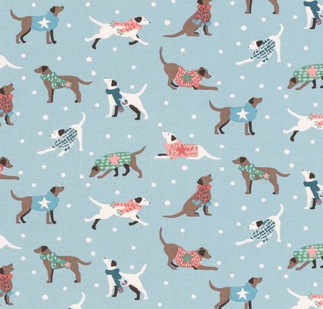Dapper Dogs Seafoam fabric