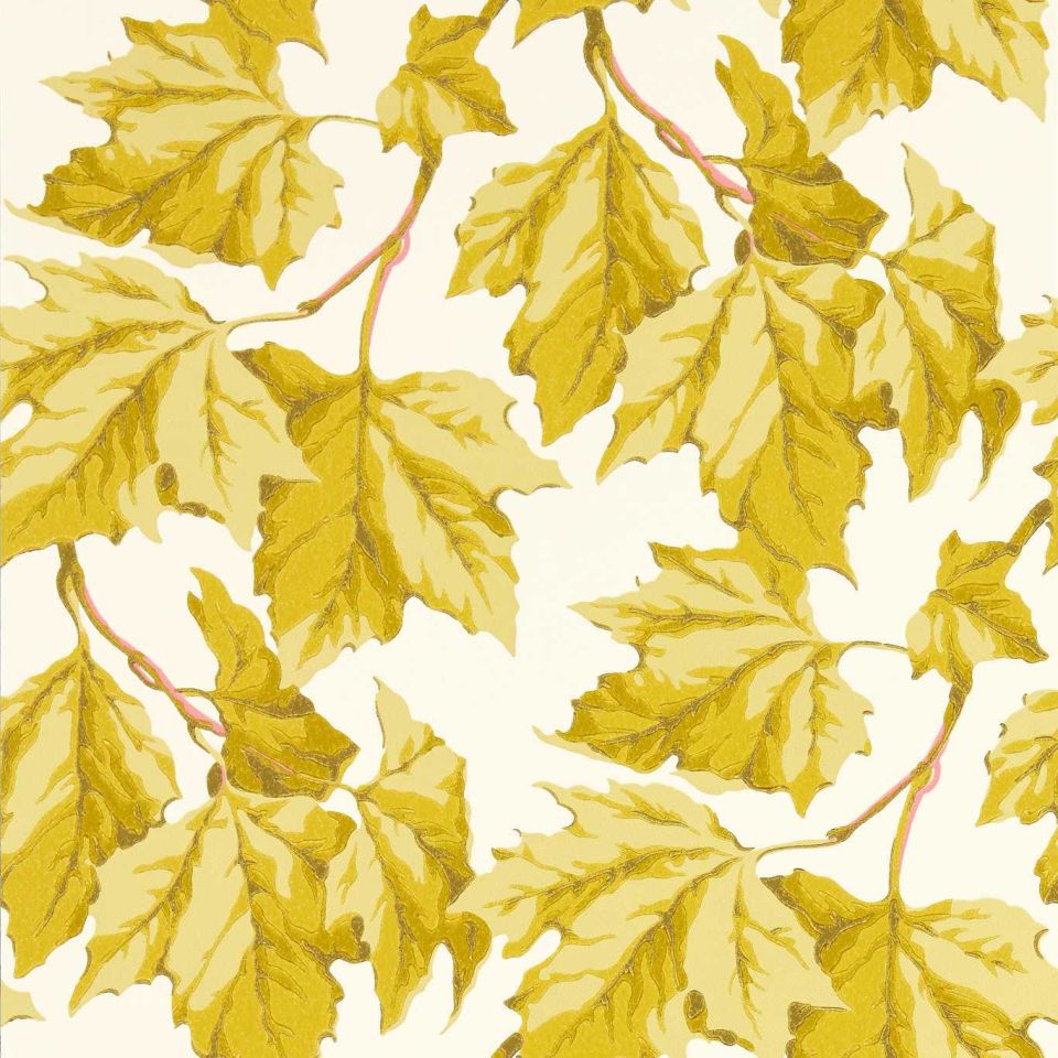 Dappled Leaf Citrine wallpaper Harlequin X Sophie Robinson