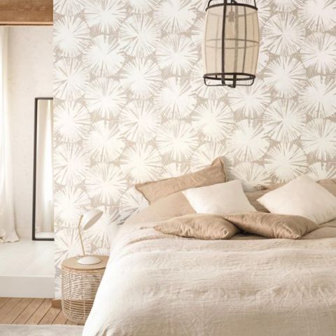 Nenuphar - Beige Lin wallpaper