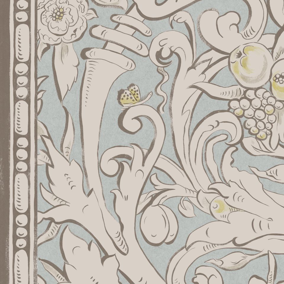 Bacchus Grigio wallpaper English Ethnic Lewis & Wood