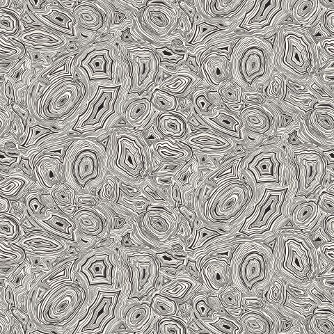 Malachite - Black on White wallpaper