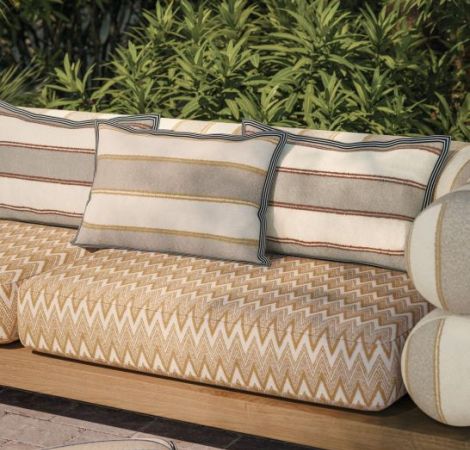 Housse De Coussin Apache - Taupe Bleu Cushion