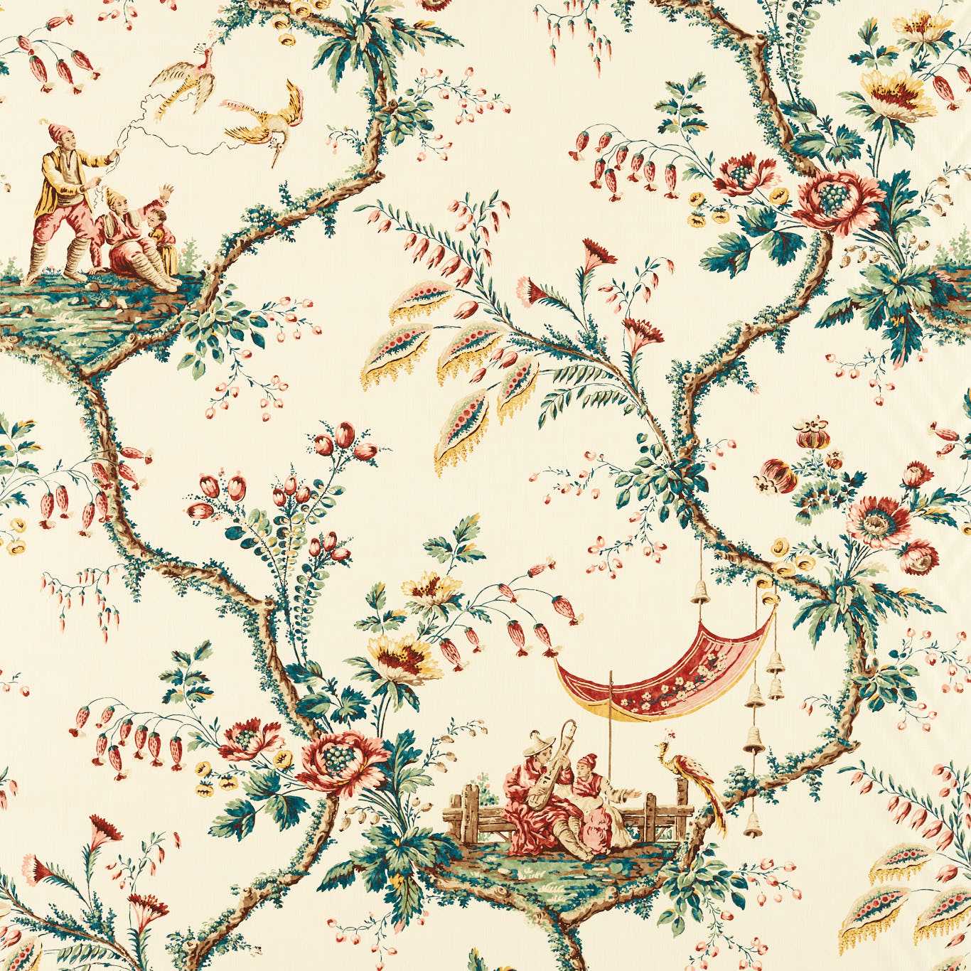 Emperor's Musician - Russet fabric | Arcadian Thames Fabrics | Zoffany