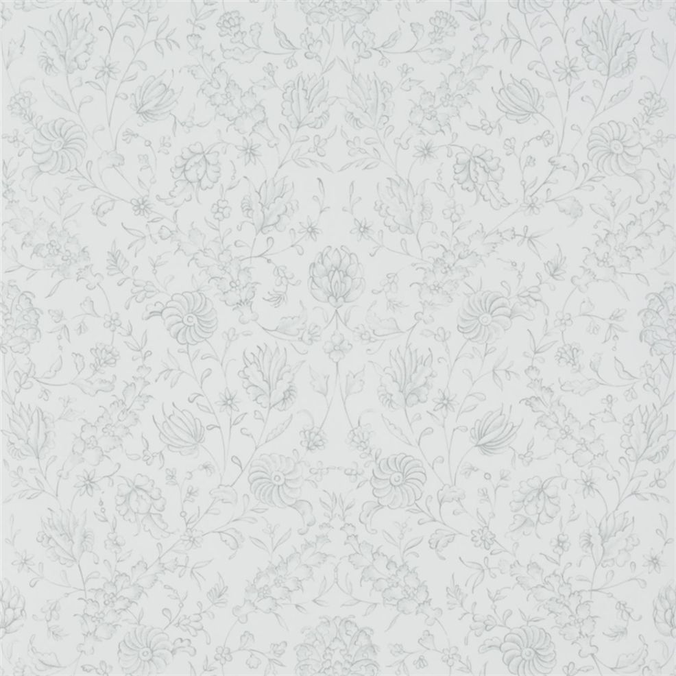 Flora Silver wallpaper Rosa Chinensis The Royal Collection