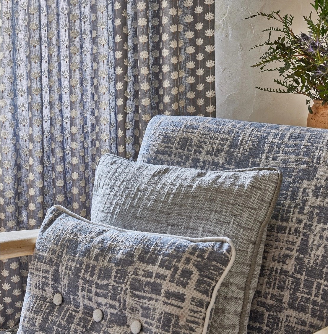 Prestigious Textiles String Rockliffe - Storm fabric | Cocoon | Prestigious Textiles