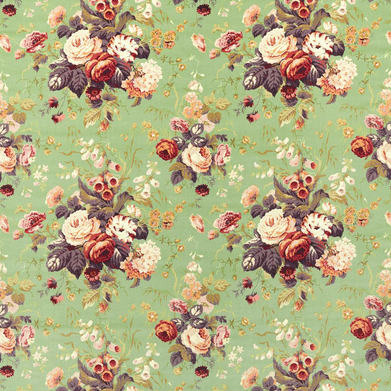 Stapleton Park - Squirrel/Olive fabric | Sanderson X Salvesen Graham ...